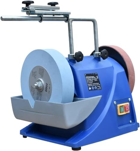 CHRISK Affilatrice Multifunzionale raffreddata ad Acqua Piccola affilatrice elettrica Lucidatrice per smerigliatrice ad Acqua a Bassa velocità
