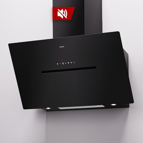 KÜGERR patentierte Leisetechnologie | D8S90UP1G | 90cm leise Wand-Dunstabzugshaube | ab 35 dB - bis 765 m³/h | Abluft - Umluft | 2 Jahre Garantie | Glas | LED