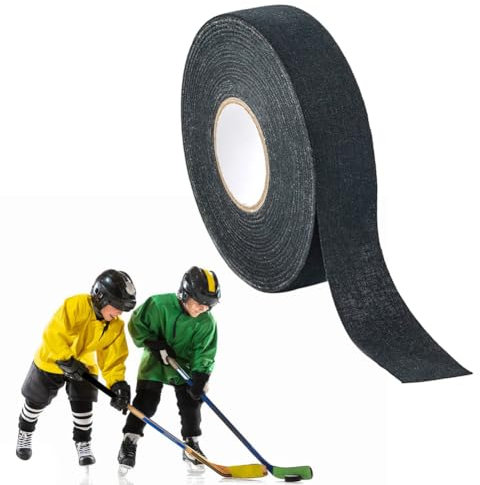 KARELLS Eishockey Tape,Hockey Tape,Hockey Stick Tape,Self Adhesive Hockey Stick,Schläger Tape,Rutschfestes Hockeyschlägerband,Sportgriffband Rutschfestes,Selbstklebendes Griffband,25m × 25mm,Schwarz