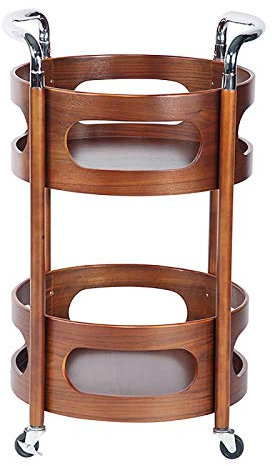 UPGENT Barwagen für zu Hause, Servierwagen, Sideboard, Küchenregal, Friseurwagen auf Rädern, 3 Etagen, Beauty-Getränkewagen (B) (B) (A) ()