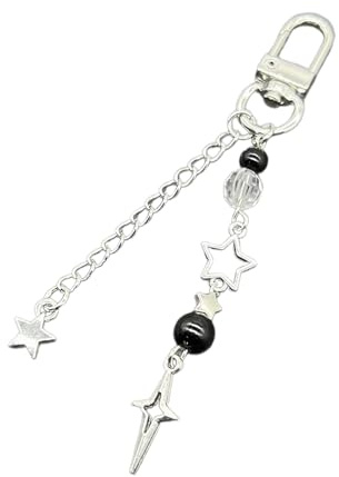 COSSIKA Schlüsselanhänger-Band, Schleife, Perlen, Anhänger, Handy-Charm, Behänge, Seil, niedliche Handy-Kette, Riemen, Tasche, Dekoration, Schlüsselband, Schlüsselanhänger-Zubehör