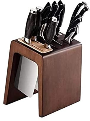 ISCBAFYX Bloc de Couteaux, étagère à Couteaux de ménage, Fournitures de Cuisine, Support de Rangement de Couteaux, Porte-Couteau en Bois, Cuisine pour la Cuisine