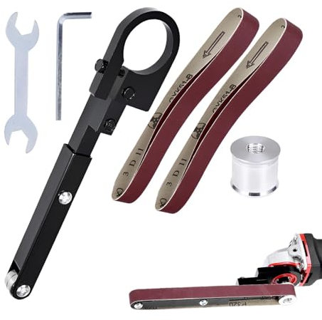 Adaptador de lijadora de banda para amoladora angular, herramienta de conversión de amoladora angular,amoladora angular, lijadora y pulidora modificada - Accesorio de lijadora de banda de tubería