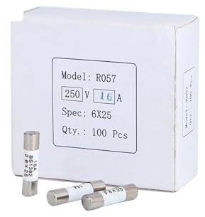 AIRUIXI Keramik-Sicherung 10 Stücke Keramiksicherung 6x25mm flinke Sicherung 6 * 25 250 V 0,5 A 1A 2A 3A 4A 5A 6A 8A 10A 13A 15A 16A 20A 25A 30A 10 Stücke Keramiksicherung(1A)