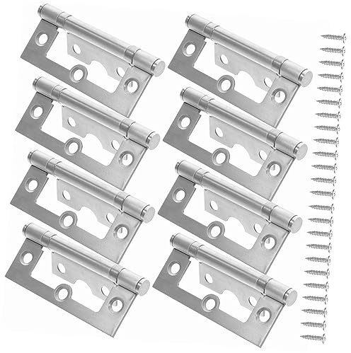 WOONEKY 6pares Bisagras Para Puertas Empotradas Bisagras No Mortaja Acero Inoxidable Para Armarios y Muebles Robustos