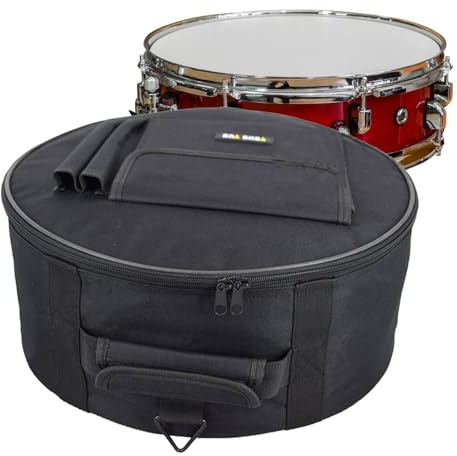 Snare Drum Bag | Snare Drum Carry Bag | Removable Straps Drum Backpack Instrument | Water Resistant Drum Pouch | Protective Drum Carrying Bag | Portable Drum Bag For Rehearsal & Studio Session