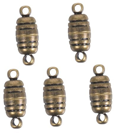PLAFOPE 5pcs DIY Jewelry Magnetic Clasps for Necklace Charm Holder Necklace Extender Magnetic Clasp Kit