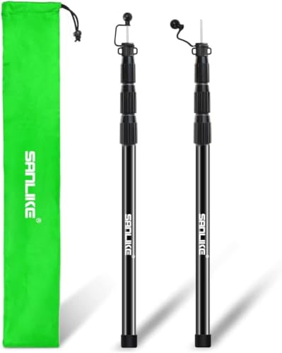 SAN LIKE Barra telescópica para tiendas de campaña, varillas de fibra de vidrio, telescópica, 250 cm, para tiendas de campaña, toldos, lonas de camping, barra de apoyo para tiendas de campaña, 4