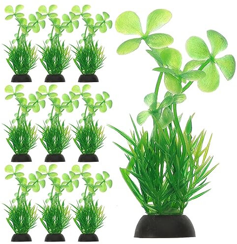 POPETPOP Aquarium Zubehör Dekorationen 10pcs Große Aquarium Pflanzen Realistische Simulation für Frische/