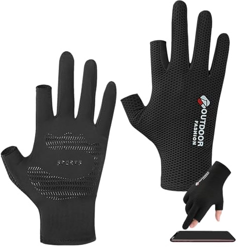 Fischereihandschuhe Angelhandschuhe Männer Sonnenkleidungshandschuhe UV-Schutz 2-Finger | Handschuhe | UV Schutzhandschuhe Schnell Trocknende Maulwürfe, Fischerhandschuhe für Kajakfahren