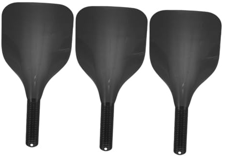 3 Stück-pack Haarschutz Gesichtsmaske aus Kunststoff in Schwarz mit Griff | Haarbehandlungen und Friseursalons, Robustes Zubehör, Tragbar, für Profis und Zuhause