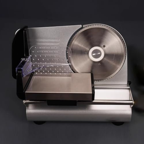 TT-YEC Cortadora Eléctrica De Fiambres Congelados De 15 Pulgadas, 150 W, Grosor Ajustable De 1 A 15 Mm, Cortadora Pequeña De Rollos De Cordero De Acero Inoxidable