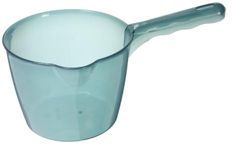 LIGIGWASH Cucharón de Agua para Cocina y Baño Reutilizable de Pp Diseño Fácil de Almacenar en Color Azul para Uso Doméstico