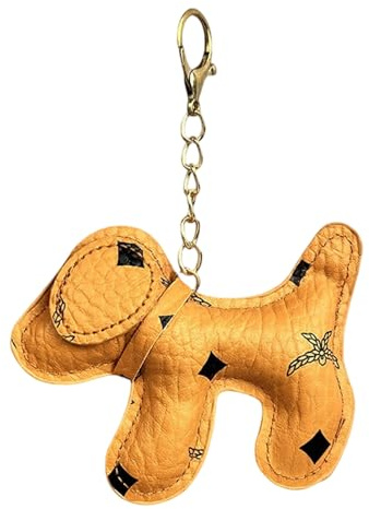 ZesNxj Taschenanhänger Damen, Bag Charm In Welpenform, Taschen Anhänger Aus PU Leder Mit PP Baumwolle Füllung, Modeaccessoire Für Tierliebhaber, Ideal Als Geschenk