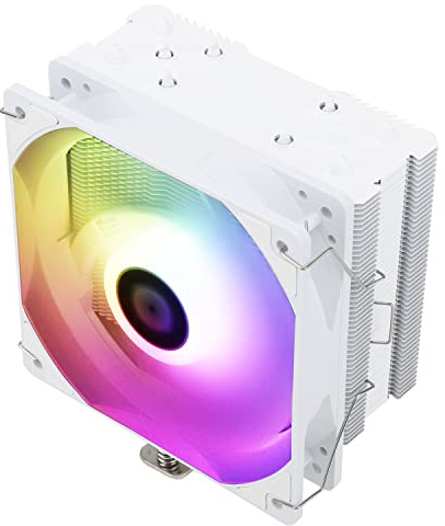 TR-Thermalright Assassin King 120 SE White ARGB CPU Air Cooler, 5x6mm Heat Pipes,12cm ARGB Fan CPU Cooler with S-FDB Bearing-Quiet,1550RPM, for AM4/AM5,Intel lga1700/1851/1150/1151/1200