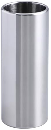SILENRADAWN Medium Bottleneck Guitar Slide Set 2pcs with 70mm Glass and Stainless Steel Slides Featuring Sustain and Accentuated Middle Harmonics for Bass and Guitar Players