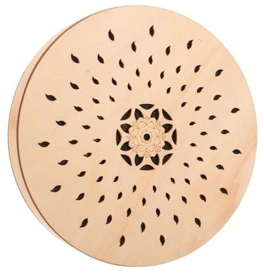 EPIGEIST Regentrommel 20cm aus Langlebigem Material Ethnische Handpercussion für Garten und Yoga Handliches Klanginstrument mit Beruhigendem Regenklang Tragbar für Meditation