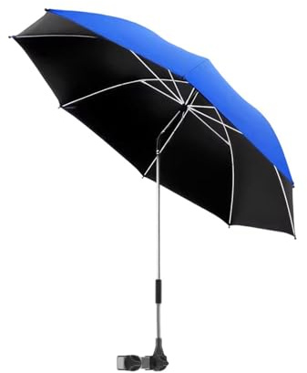 Ombrellone da spiaggia portatile, protezione UV, 360 ° regolabile, per esterni, sabbia, resistente al vento, con equipaggiamento di protezione per piscina, patio, giardino, viaggi, 106 cm