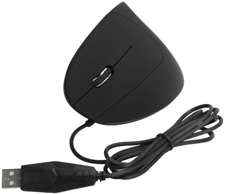 WUZIA trådbunden vänsterhänt mus vertikal ergonomisk 800/1200/1600DPI USB-optisk för Windows 8/Windows 10Wired