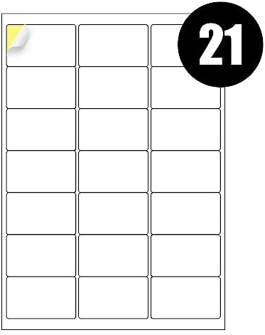 21 Etiketten pro A4-Blatt, 420 Etiketten, iSOUL Selbstklebende Adress-Versandetiketten, Tintenstrahldrucker, bedruckbares A4-Aufkleberpapier [Quickdry]