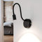 Aplique de pared interior LED punto flexible metal negro 5W incluyendo luz de lectura ajustable lámpara de lectura lámpara de pared punto dormitorio