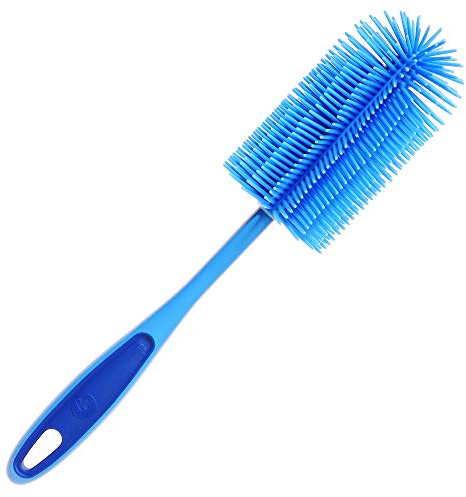 Kochblume Silikon Spülbürste | Premium-Silikon & BPA frei| Hitzebeständig | Spülmaschinenfest | Für Töpfe, Pfannen, Gläser & Geschirr | Farbe: blau