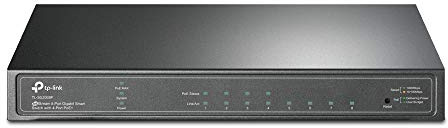 TP-Link SG2008p 8 Port Gigabit PoE Switch, 4× Gigabit PoE Ports, 802.3af-at 30W, 62W Total Budget, Network Switch, Power Saving, Plug & Play, Metal Case, Ethernet Switch, Ethernet Splitter