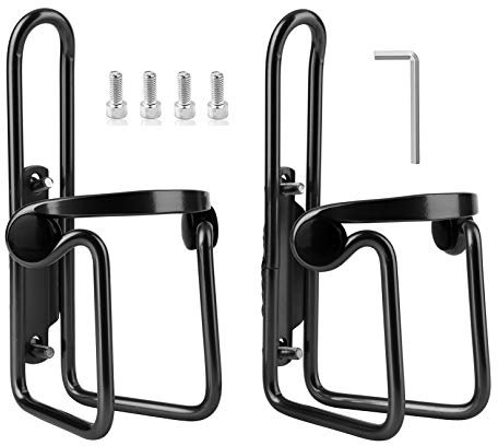 XNJIHWA 2Pcs Portabidón para Bicicletas Bicicleta de Aluminio Portabidones con Tornillo y Hexágono Interior para Bicicletas de Montaña,Sillas de Ruedas