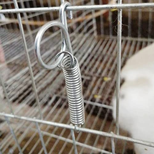 20st Multifunktionella Bur Dörr Fjäder Krok Metall Finger Fjäder Lås Krok, Metall Finger Fjäder, för Fixering Husdjur Bur Dörr(Stor fjäderbur dörr krok)