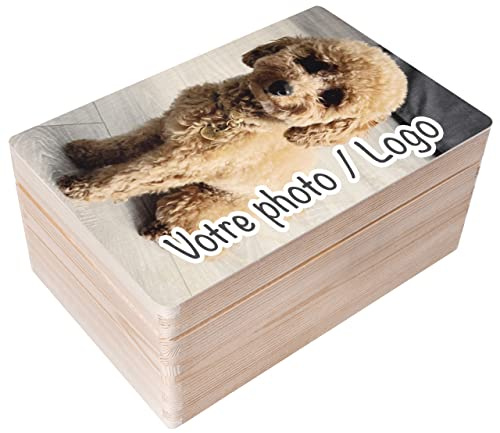 Creative Deco Personalised Any Photo Gifts for Women, Men, Girls or Boys | Unique Custom Gift Box for Him/Her | Customised Wooden Storage Box | Perfect as a Keepsake or Decoration
