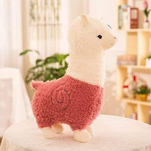 Joson Alpaka Plüschtier, super niedliches Kamel Plüschtier Kissen, geeignet für Geburtstag, Weihnachten, Valentinstag (rosa)