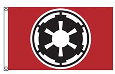 Stormflag Banderas del Imperio Galáctico de 3 x 5 pies, 90 x 150 cm, poliéster, 90 g, con dos ojales con doble puntada