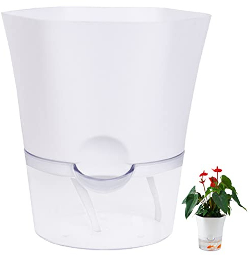 YARNOW Maceta Absorbente De Agua Automática Jardineras De Autorriego Regaderas De Fondo Macetas con Mecha Maceta para Violetas Africanas Plantador Decorar El Plastico Escritorio