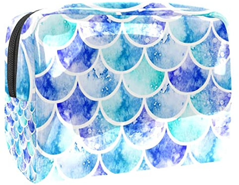 Meerjungfrau Aquarelldruck Schminkpinsel Beauty Bag Organizer Kosmetiktasche