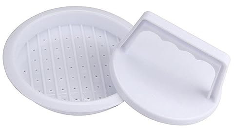 Fiorky - Molde redondo para hacer hamburguesas y barbacoa, de plástico, molde para hacer pastel de carne, moldes para hamburguesas y prensa para hamburguesas, duradero, fácil de limpiar, mu