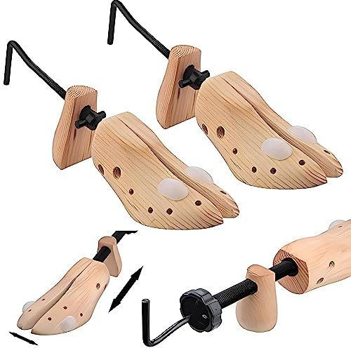 Unibos SHOE STRETCHERS TREE WOODEN OR WOMEN EXPANDABLE SHAPE BUNION CORN BLISTER FOR MOST OF THE SHOES