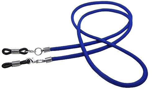 Hawhy Handgemachtes Brillenband aus Paracord für Lesebrillen und Sonnenbrillen, Blau - Inkl. 4 Ersatz Brillenschlaufen