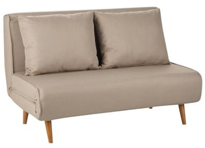 SHIITO - Sofá Cama de Apertura Extensible - 140 x 83 x 88 cm - Modelo Denzo - Máximo Relax y Confort - Color Beige