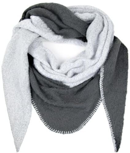 Gloop Damen XXL Strick Dreieck Schal Poncho Halstuch Dreieckstuch Musselin Kuscheliger Ohne Kratze an Haut