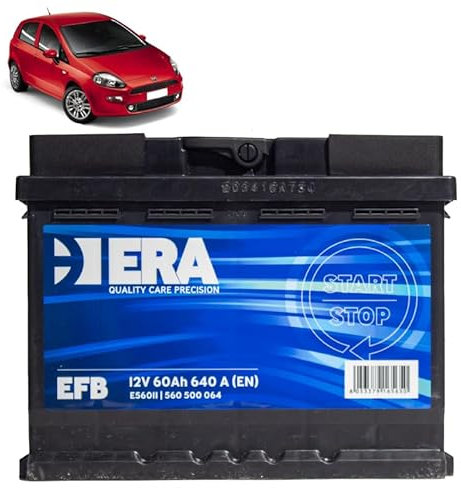 Batteria 60Ah EFB per Fiat Punto 1.2 1.4 benzina 2010+
