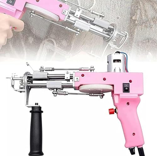 XDRGOOIUY Gun À Tufting, 2 Kit De Pistolet De Tufting À Double Utilisation, Machine À Tisser De Tapis Électrique, Pile Coupée Et Pile en Boucle, Machine À Broder À La Maison, pour Le Tissage De l'art