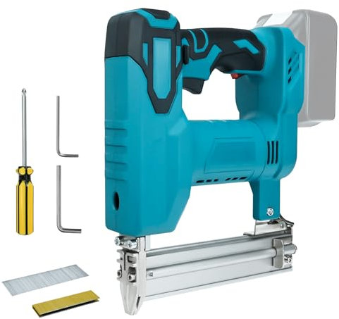 Cloueuse Brad sans fil pour batterie Ma-kita 18 V, pistolet à ongles 2 en 1 alimenté par batterie avec agrafes/clous, pistolet à clous électrique pour toiture, garniture, bois, bricolage (sans