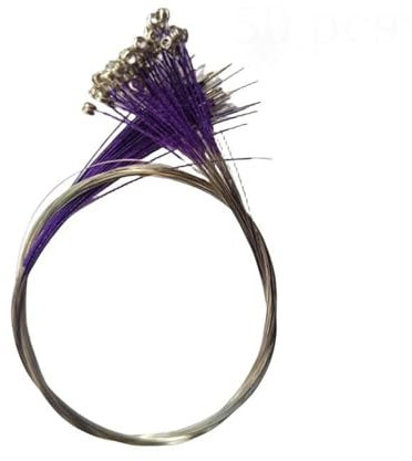 Violin Music Instrument Zubehör 50 Sätze Geigensaiten aus Neusilber in der Größe 3/4-4/4 für Geigenteile und Zubehör(Color:50pcs E-strings)