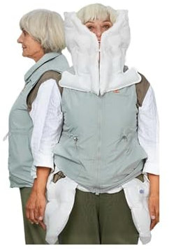 YXYMOTEFLY Leichte Anti-Fall-Airbag-Weste fr Senioren, Mehrere Airbags fr 320-Schutz, Outdoor-Reiten, Indoor-Sturzsicherung (Large, Schwarz)