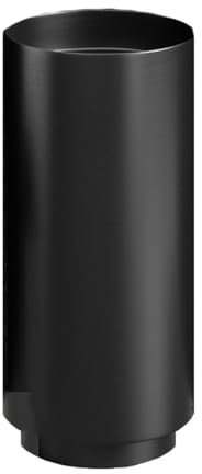 Fregadero de pedestal Fregadero de baño con pedestal de acero inoxidable, lavabo con pedestal hueco redondo de φ15,7 pulgadas, lavabo de baño de una sola pieza con desagüe emergente y tubo de desagüe