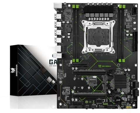 SHANGZHAOYUAN X99 Mainboard Intel LGA 2011-3 Motherboard für E5 V3 V4 und Core i7 Serie CPUs, DDR4 Max 128 GB, PCIe 3.0, NVME/NGFF M.2, SATA 3.0, Gigabit-LAN, ATX PC Server Mainboard, X99 MR9A-H