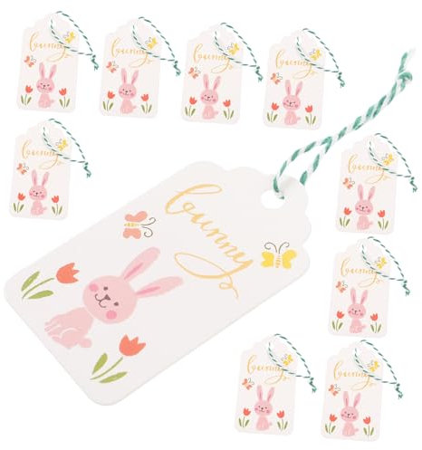 FRCOLOR 400pcs Easter Bunny Decorative Tags Lightweight Hanging Party Favors for Easter Celebration