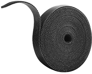 OSALADI Strong Hook Loop Tie Black Cord Organiser Reusable Cable Tie Cord Management for Home Office