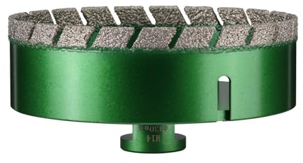 Vearter 130mm Trocken Diamant Fliesenbohrer mit M14 Gewinde, Vakuumgelötete | Diamantbohrer mit Diamantkörnern, Schneller Spanabfuhr, Bohrkrone für Mauerwerk, Fliesen und Marmor