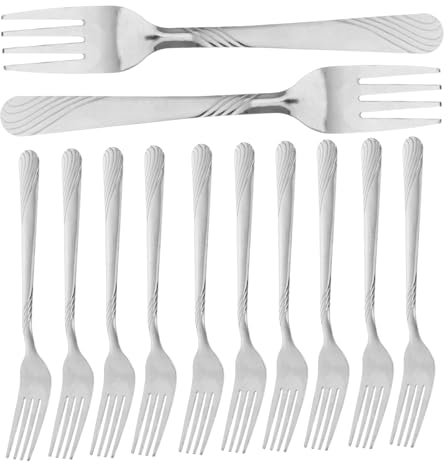 Ciieeo 24piezas Cubiertos Inoxidable Tenedores Para Mesa Ergonómicos Duraderos Vajilla Multiusos